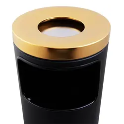 سطل زباله همراه با زیرسیگاری فلزی باحجم 20 لیتر براسیانا