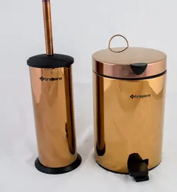 سطل زباله پدالی 3 لیتری و برس دستشویی Brasiana