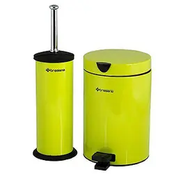 سطل زباله پدالی 3 لیتری و برس دستشویی Brasiana