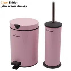 سطل زباله پدالی 3 لیتری و برس دستشویی Brasiana