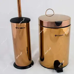 سطل زباله پدالی 3 لیتری و برس دستشویی Brasiana