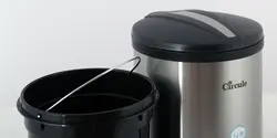 سطل زباله استیل 15 ليتر سركوله Circule