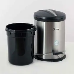 سطل زباله استیل 15 ليتر سركوله Circule