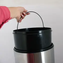 سطل استیل اداری طوسی مدل MA-510G