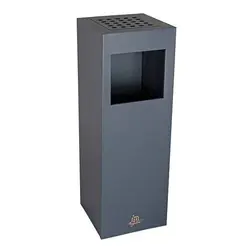 سطل زباله جاسیگاری چهارگوش N-5 طوسی - کلین شیدور