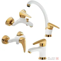 شیرآلات پادرا مدل آلفا سفید طلایی