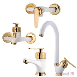 شیرآلات پادرا مدل بتا سفید طلایی