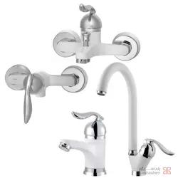 شیرآلات پادرا مدل گاما  سفید کروم