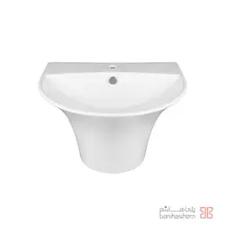 روشویی پایه دار مروارید مدل سیلویا 60 مشکی