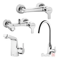 شیرآلات شودر مدل راموند شیری کروم