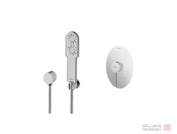 متعلقات شیر حمام توکار شودر مدل روگن تیپ 2 BRASS کروم