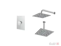 متعلقات شیر حمام توکار شودر مدل رومر پلاس تیپ 1 BRASS کروم مات