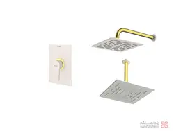 متعلقات شیر حمام توکار شودر مدل رومر پلاس تیپ 1 BRASS شیری طلایی