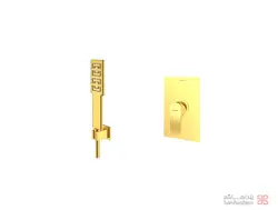 متعلقات شیر حمام توکار شودر مدل رومر پلاس تیپ 2 BRASS طلایی