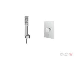 متعلقات شیر حمام توکار شودر مدل رومر پلاس تیپ 2 BRASS کروم مات