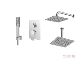 متعلقات شیر حمام توکار شودر مدل رومر پلاس تیپ 3 BRASS کروم مات