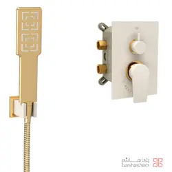 متعلقات شیر حمام توکار شودر مدل رومر تیپ 2 BRASS شیری طلایی