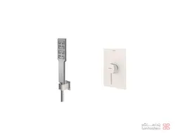 متعلقات شیر حمام توکار شودر مدل رومر تیپ 2 BRASS شیری کروم