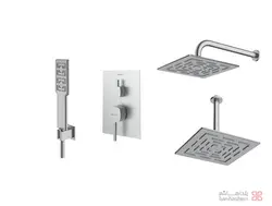 متعلقات شیر حمام توکار شودر مدل رومر تیپ 3 BRASS کروم مات