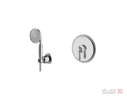 متعلقات شیر حمام توکار شودر مدل زیگموند تیپ 2 BRASS کروم
