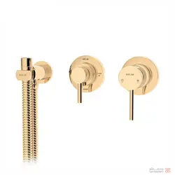 ملزومات توالت بیده دار توکار لاکچری کلار مدل فلور طلایی