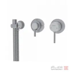 ملزومات توالت بیده دار توکار لاکچری کلار مدل فلور کروم مات