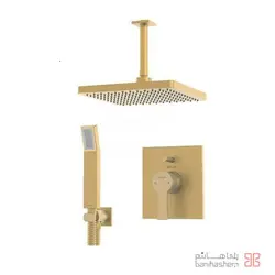 ملزومات دوش توکار کلاسیک کلار مدل فلت تیپ 3 طلایی مات