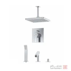 ملزومات دوش توکار کلاسیک کلار مدل فلت تیپ 5 کروم