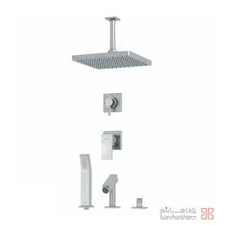 ملزومات دوش توکار لاکچری کلار مدل فلت تیپ 5 کروم مات