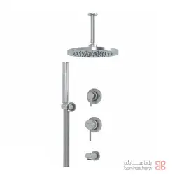 ملزومات دوش توکار لاکچری کلار مدل فلور تیپ 3 کروم مات