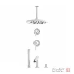 ملزومات دوش توکار لاکچری کلار مدل فلور تیپ 5 سفید