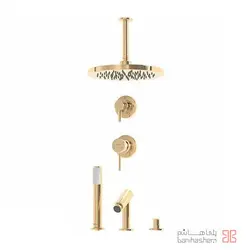 ملزومات دوش توکار لاکچری کلار مدل فلور تیپ 5 طلایی