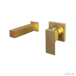 ملزومات روشویی توکار لاکچری کلار مدل فلت طلایی مات