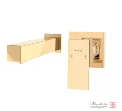 ملزومات روشویی توکار لاکچری کلار مدل فلت طلایی