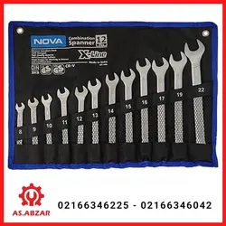 ست آچار 12 عددی یک سر رینگ کیفی سری X-Line نووا مدل 9431