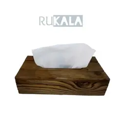 جا دستمال کاغذی چوبی سندبلاست شده کد ۱۰۰۰۲۲