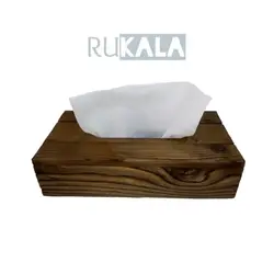 جا دستمال کاغذی چوبی سندبلاست شده کد ۱۰۰۰۲۲