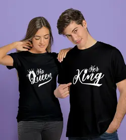 تیشرت ست Queen & king