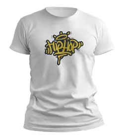 تیشرت هیپ هاپ (Hip hop) طرح لوگو زرد