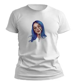 تیشرت BILLIE EILISH (بیلی آیلیش) طرح موهای آبی