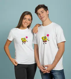 تیشرت Spong bob (باب اسفنجی) طرح باب اسفنجی و بادکنک