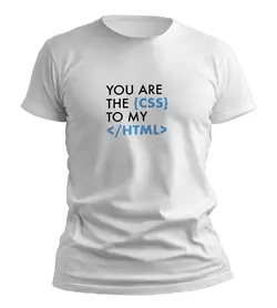 تیشرت برنامه نویسی(Programmer) طرحYOU ARE THE CSS TO MY HTLM