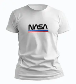 تیشرت ناسا (NASA) با خط قرمز و آبی