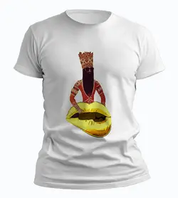 تیشرت قاجار با لب طلایی