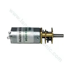 موتور گیربکس دار دی سی ZGA15<br>(12V 32RPM) - لاندا الکترونیک موتور دی سی