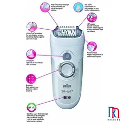 اپیلاتور براون سری 7 7561V Braun Epilator Silk Epil 7 - Rokhino