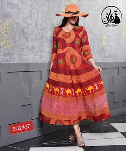 سارافون کتان طرح لنگی هندی