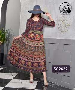 سارافون کتان طرح لنگی هندی