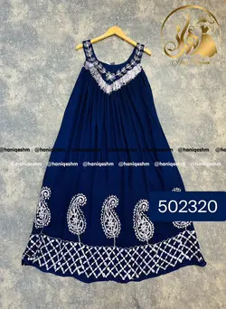 پیراهن نخی کریشه هندی