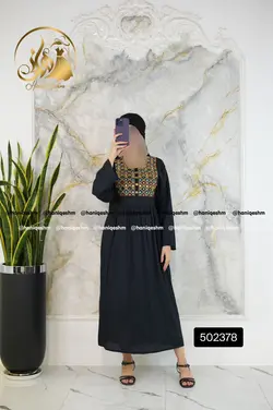 پیراهن بلند سوزن دوزی هندی